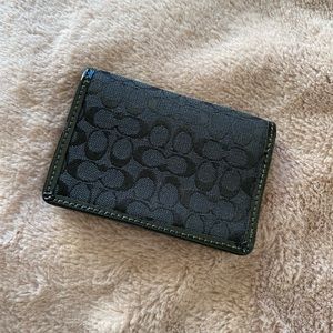 NWT coach mini black monogram wallet